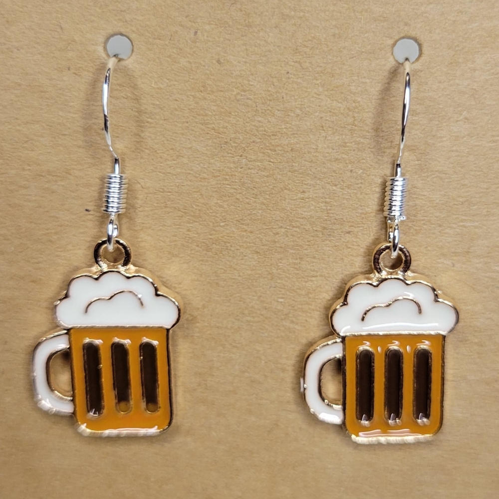 Beer Mug Earrings